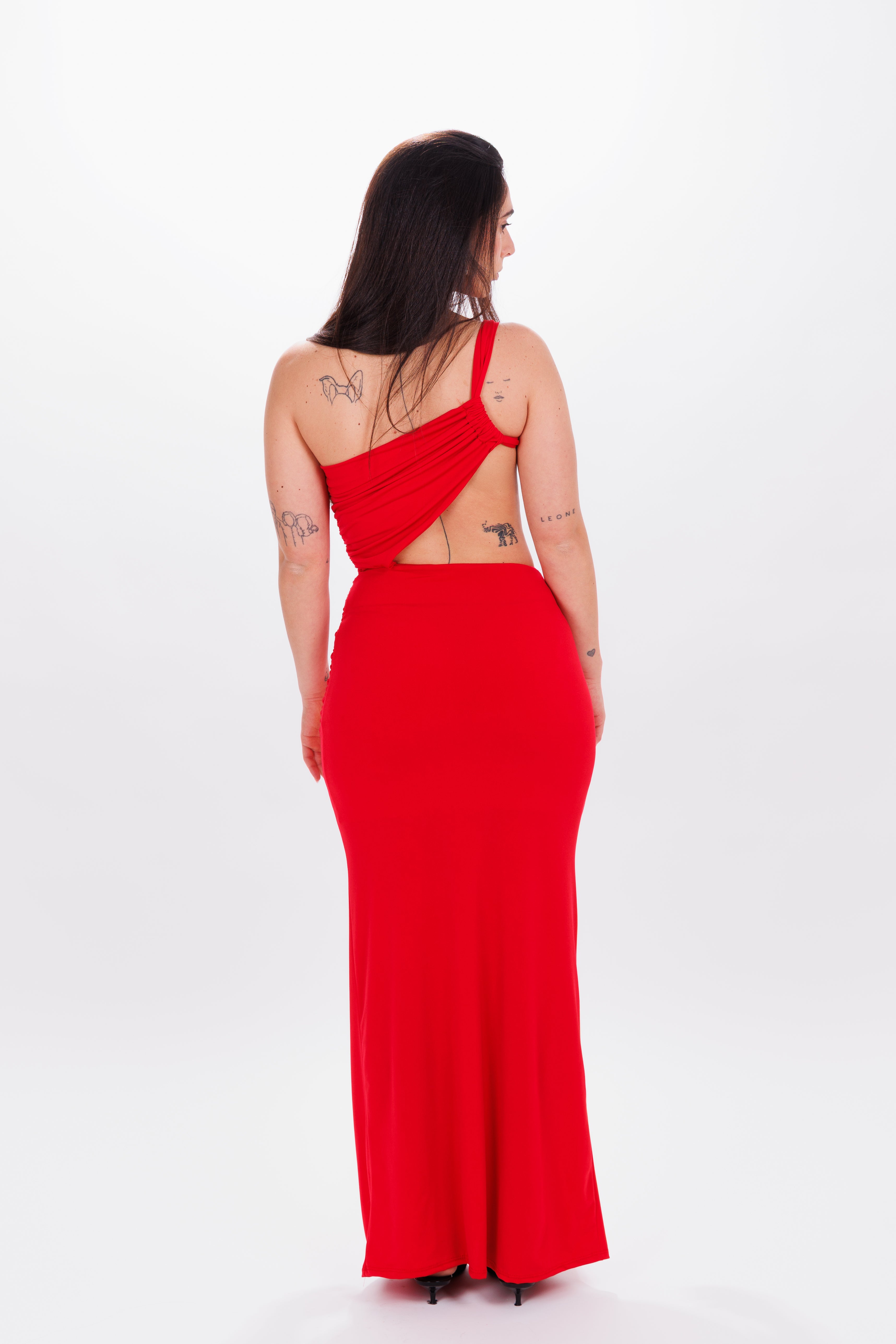 Robe longue rouge Amélie