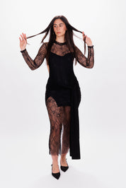 Longdress pizzo nero