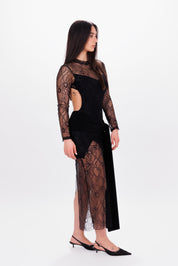 Longdress pizzo nero