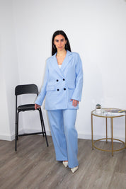 Tailleur doppiopetto azzurro