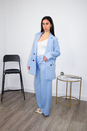 Tailleur doppiopetto azzurro