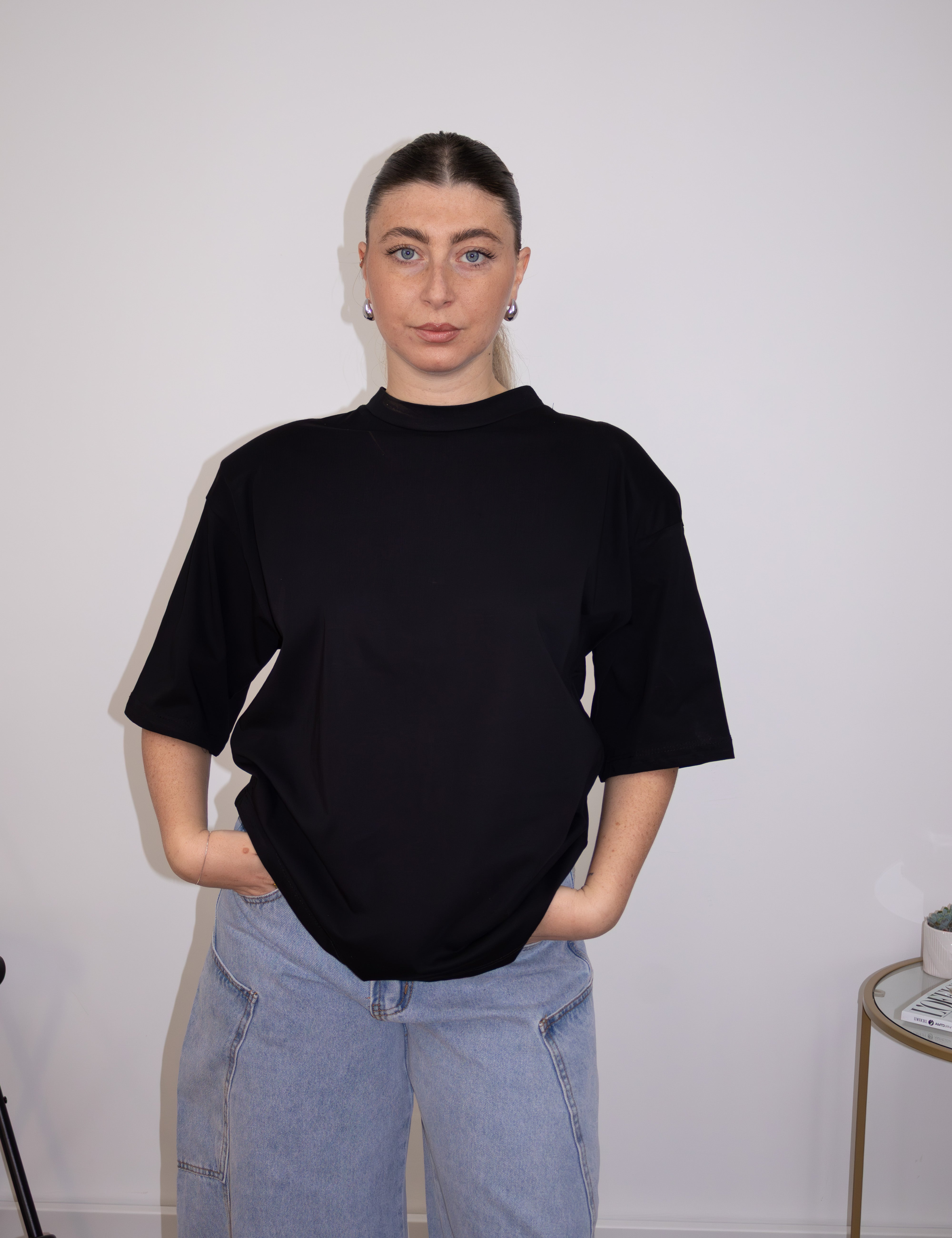 T-shirt oversize à épaulettes