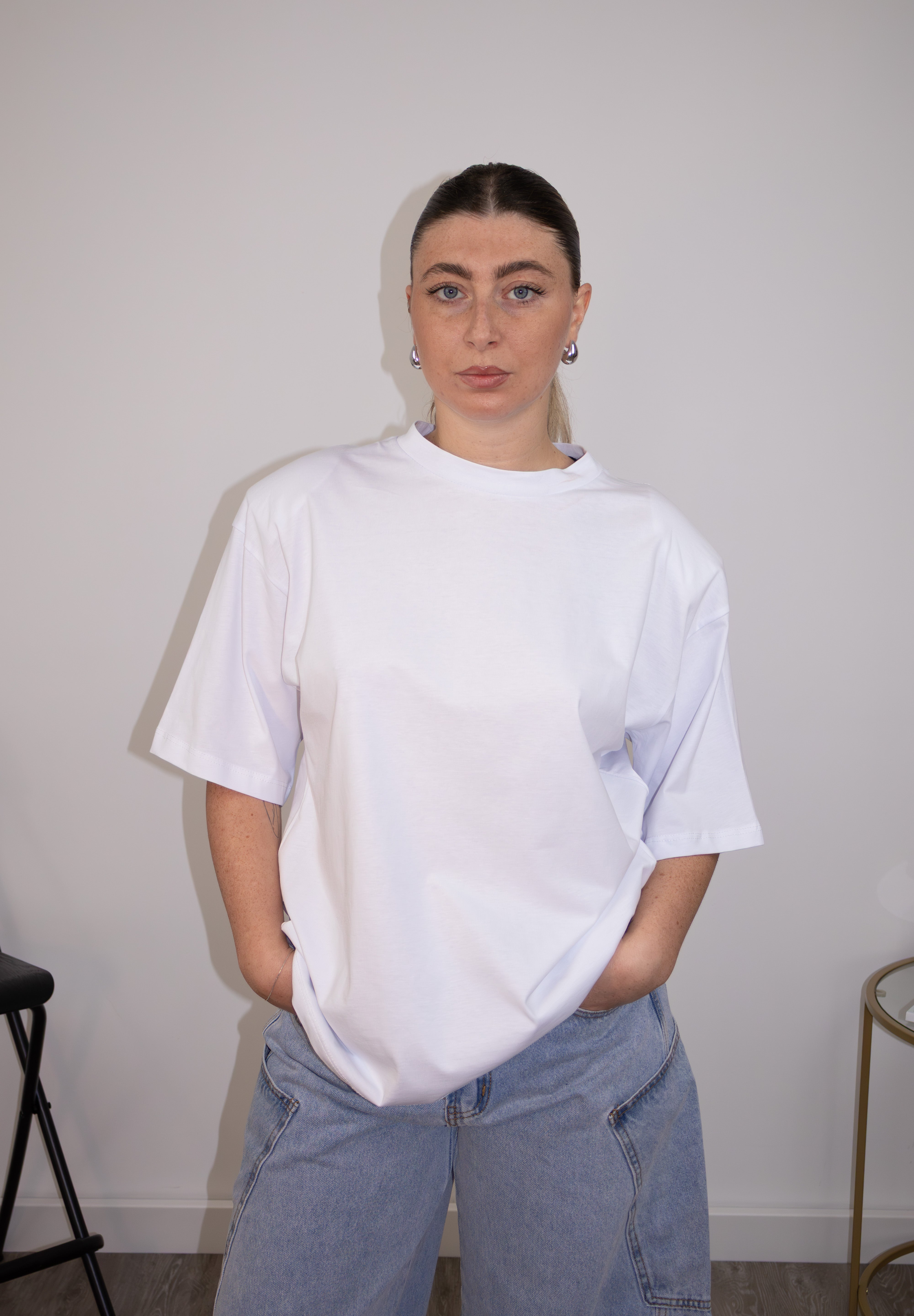 T-shirt oversize à épaulettes