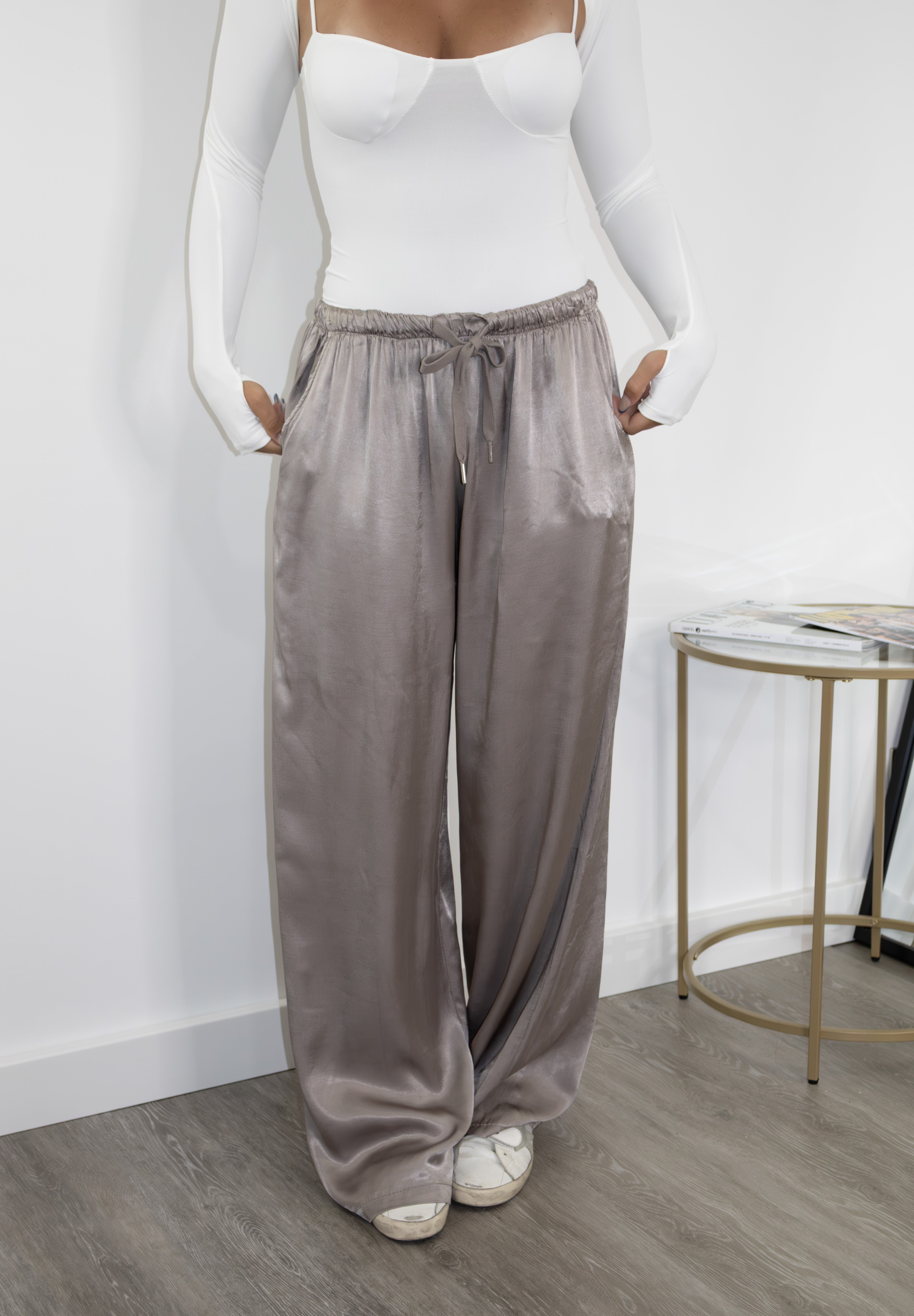 Pantalon en satin