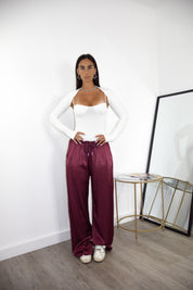Pantalon en satin