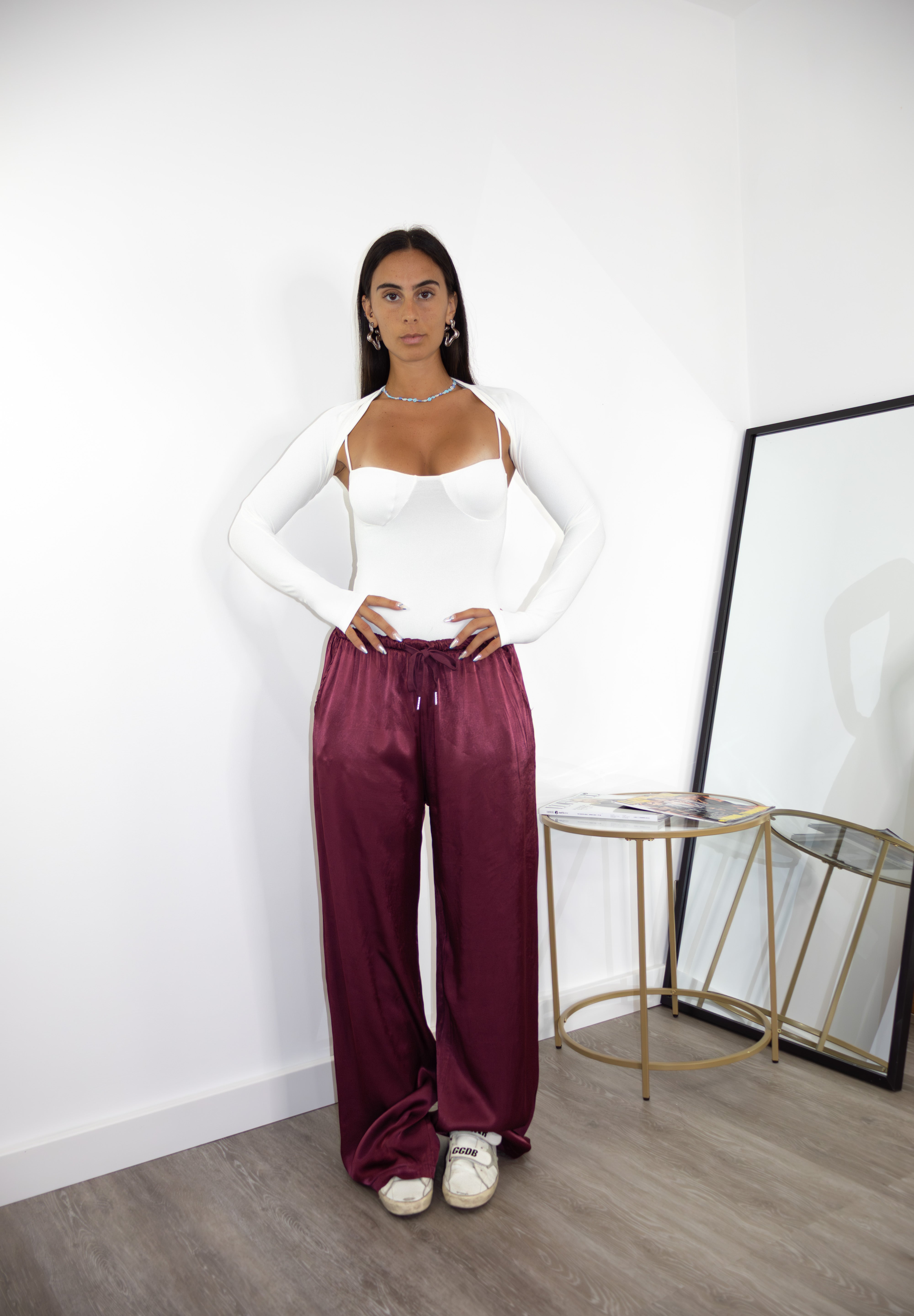 Pantalon en satin