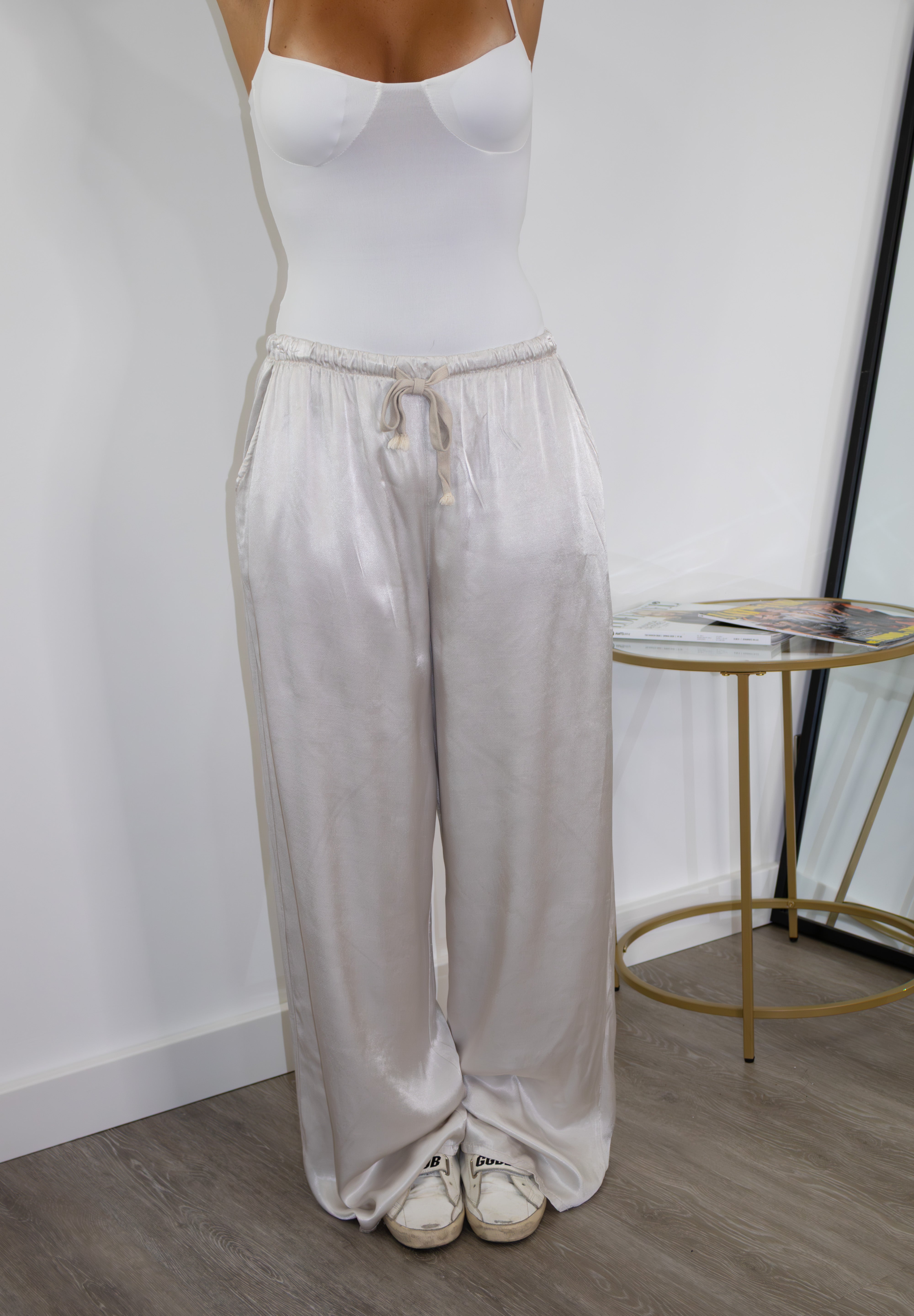 Pantalon en satin
