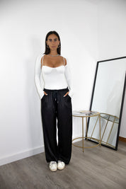 Pantalon en satin