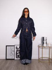 Veste en dentelle minuit