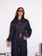 Veste en dentelle minuit